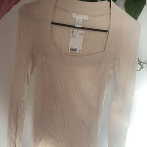 H&M square neck sweater